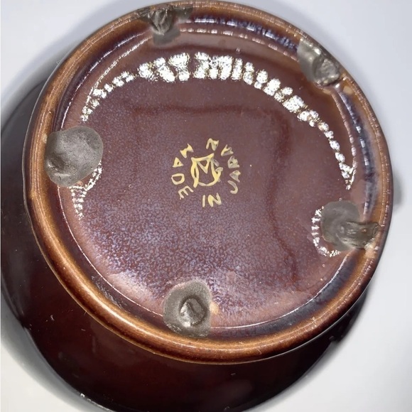 Vintage Tea Pot Made In Japan Handpainted Brown Floral Moorage - Picture 5 of 5